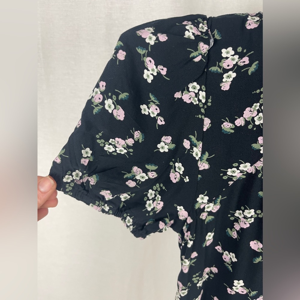 BP. Printed Black Floral Mini Dress Size XS (0-2) NWT - Picture 9 of 14